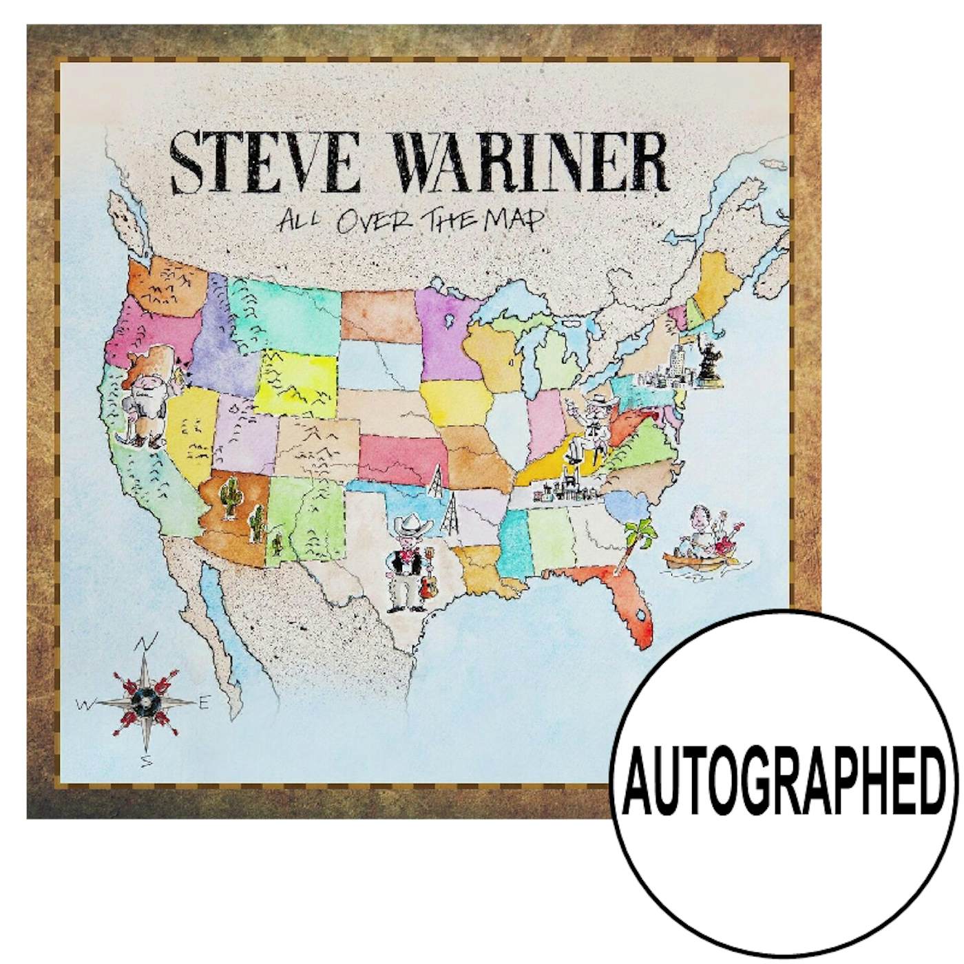Steve Wariner AUTOGRAPHED CD- All Over the Map