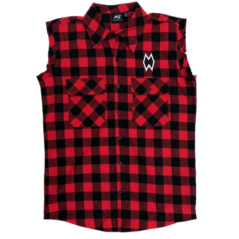Morgan Wallen Red Plaid Muscle Shirt