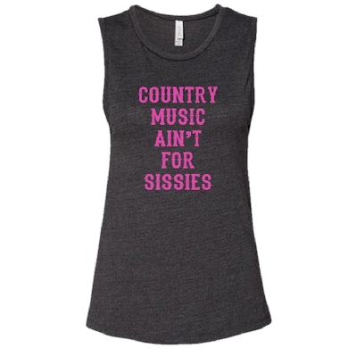 Tyler Farr Country Music Ain't For Sissies Dark Grey Heather Tank