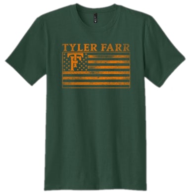 Tyler Farr Forest Green Flag Tee