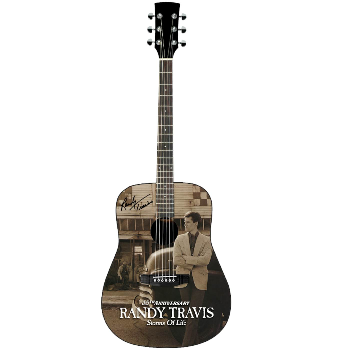 Randy Travis Storms of Life SIGNED Guitar