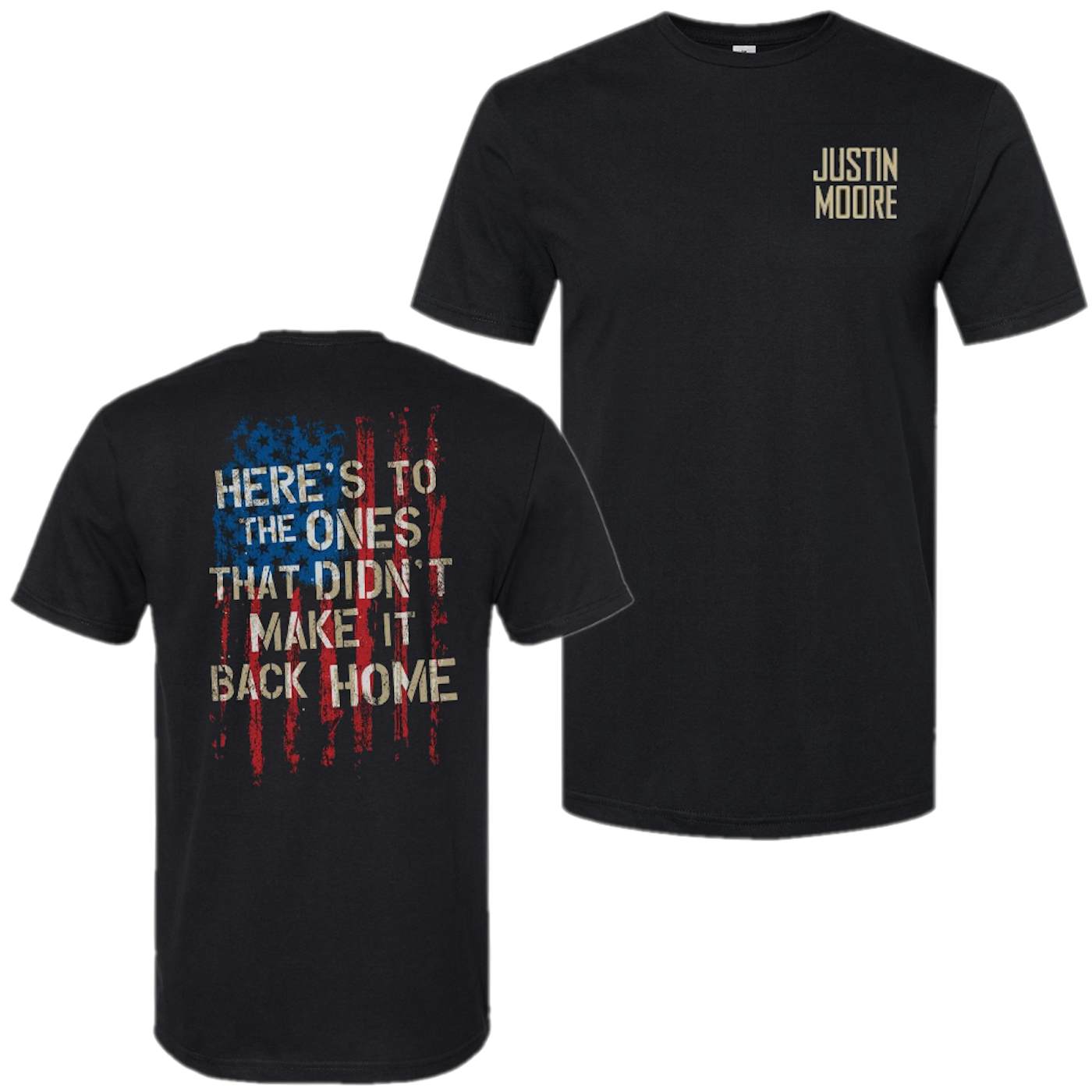 Justin Moore Black Here's To the Ones Tee