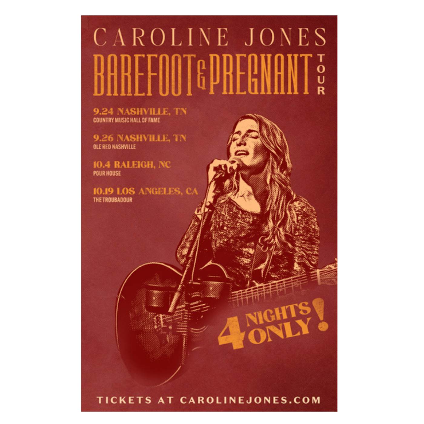Caroline Jones Barefoot and Pregnant Poster