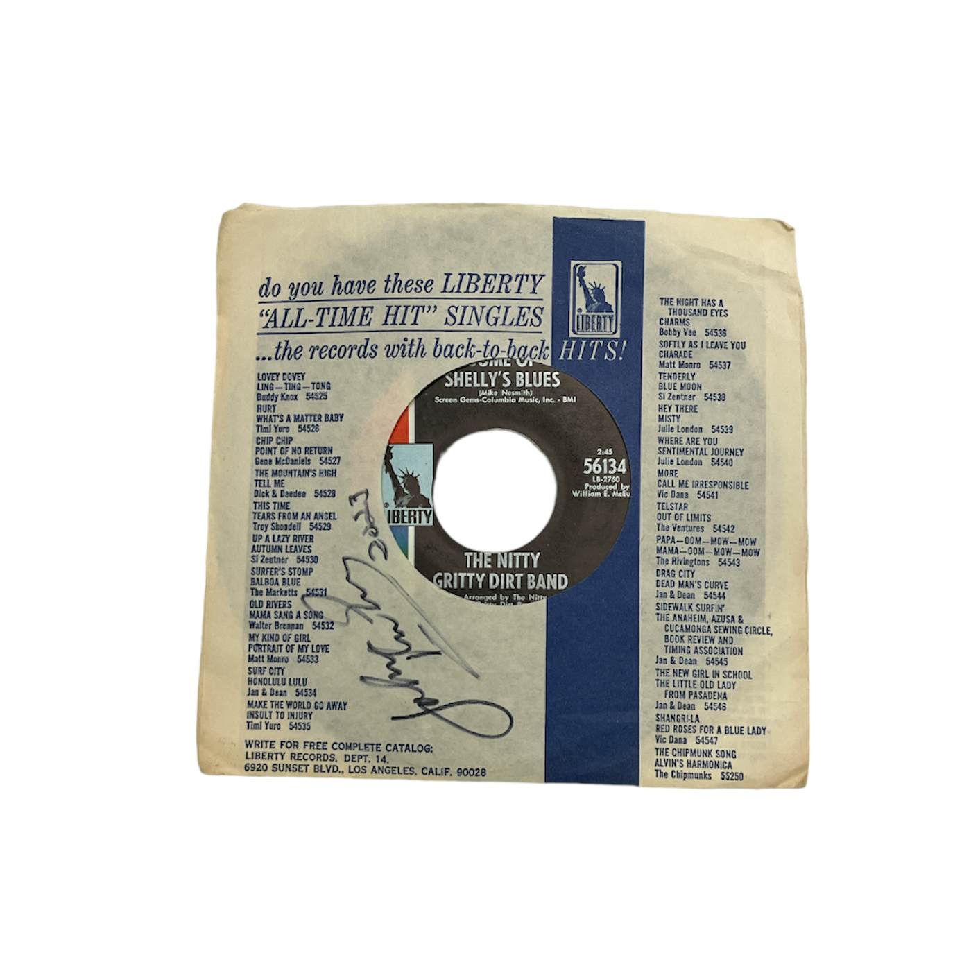 John McEuen 45 Vinyl- Some of Shelly’s Blues