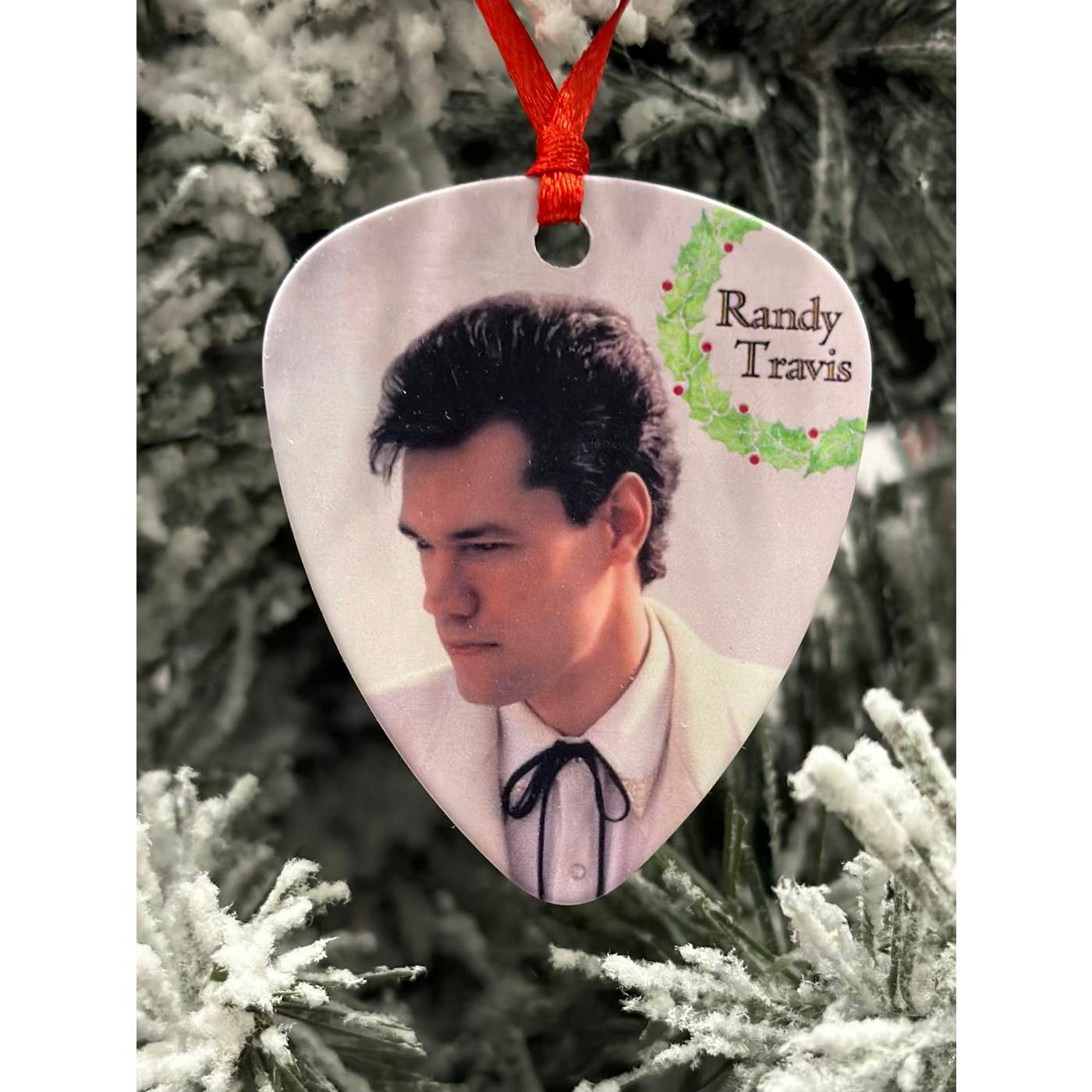 Randy Travis Guitar Pick Christmas Ornament