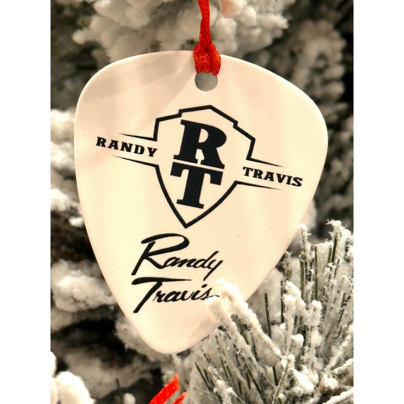 Randy Travis Guitar Pick Christmas Ornament