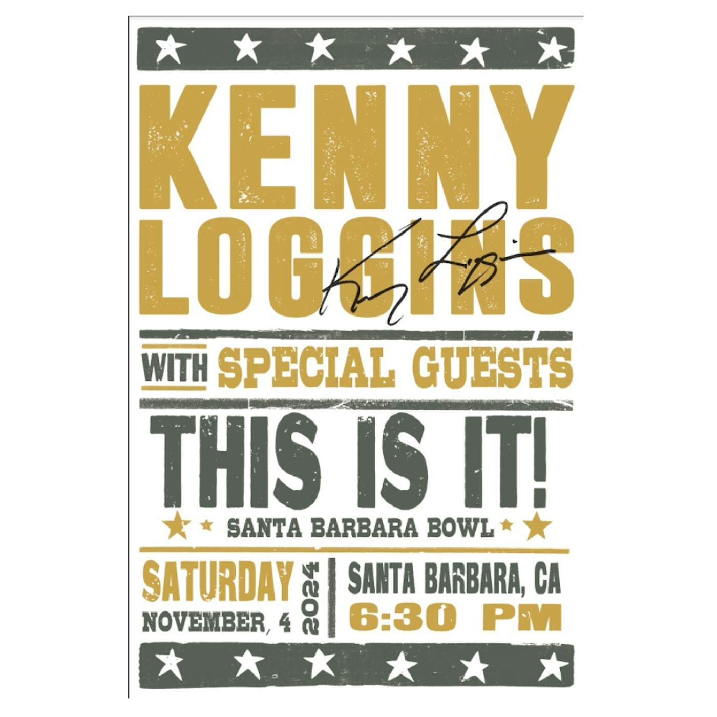 Kenny Loggins Santa Barbara November 4th Event Poster