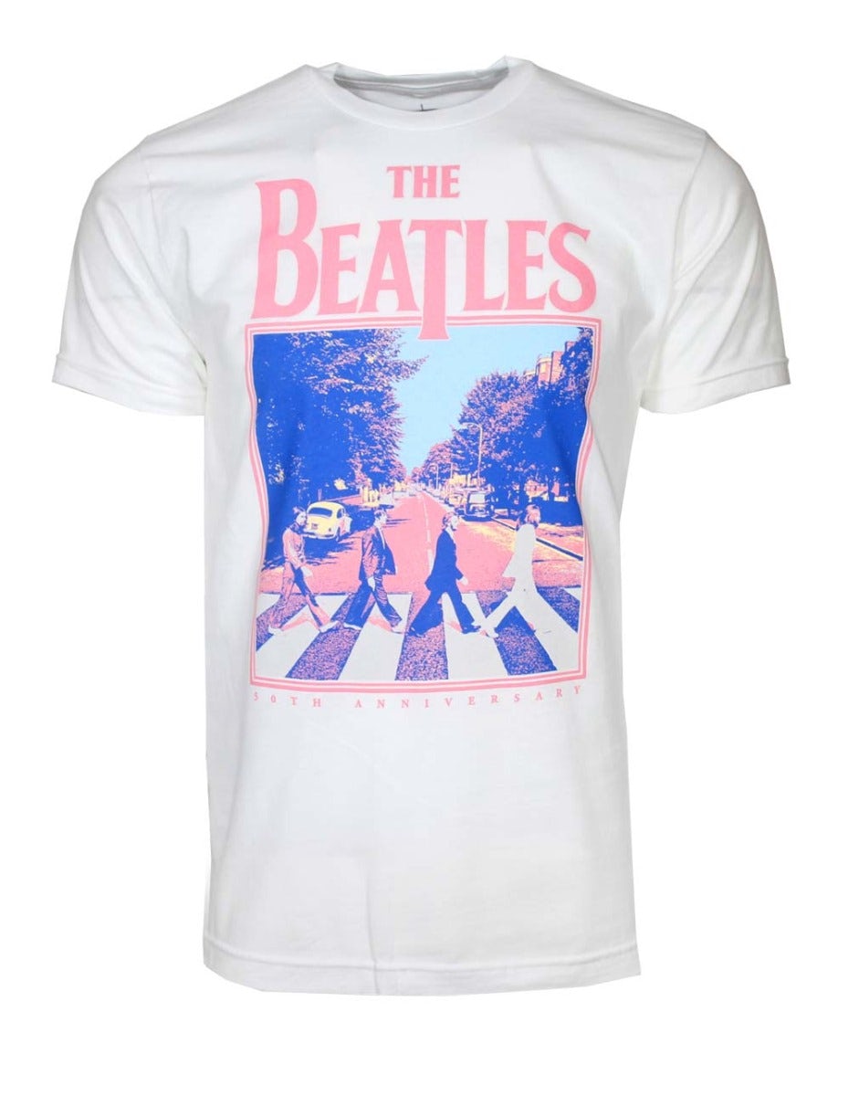 The Beatles T Shirt Beatles 50th Anniversary Abbey Road White TShirt