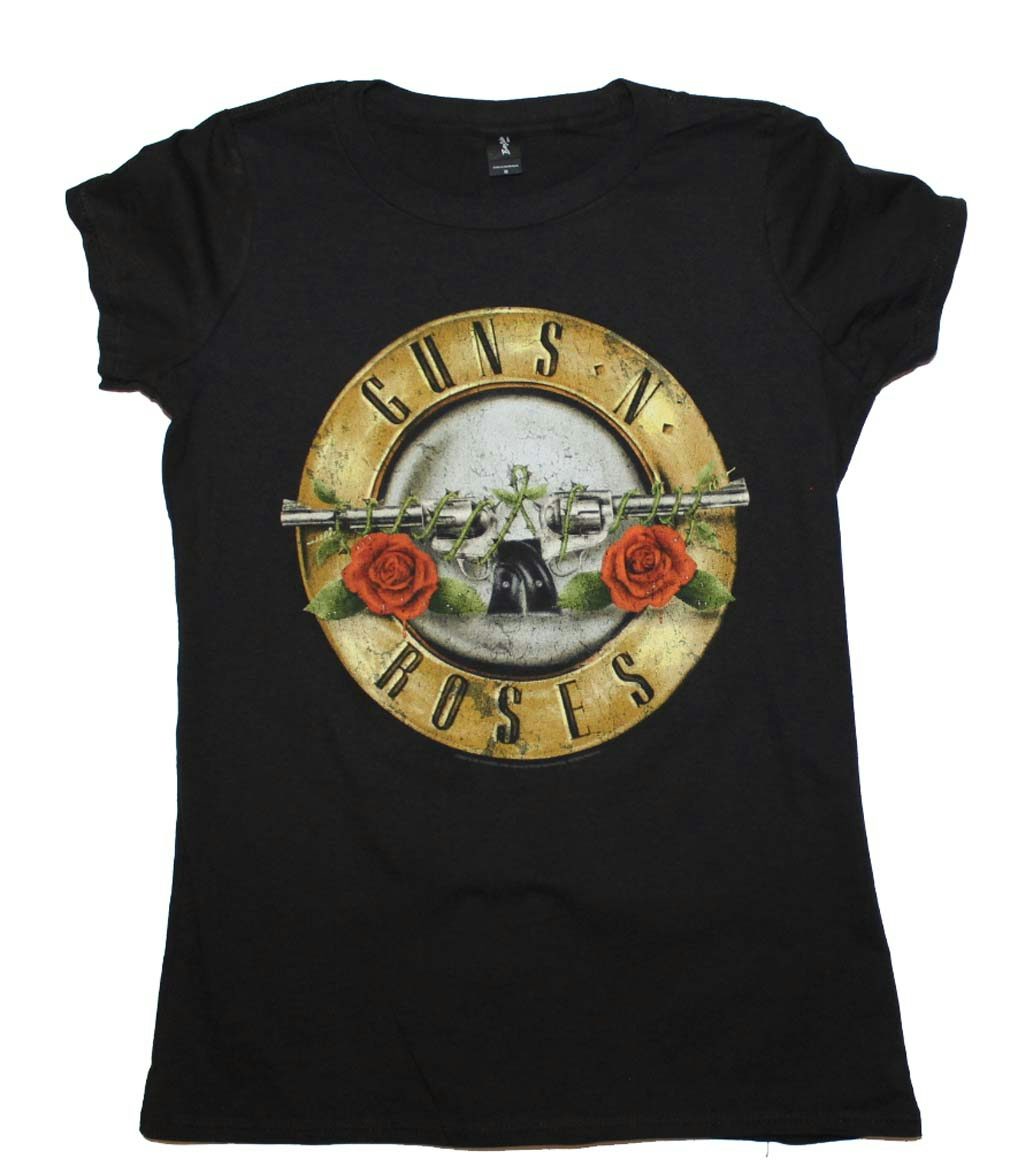 Official Guns N' Roses Firepower Distressed Logo T-Shirt - Men's Black Band Tee - View #5