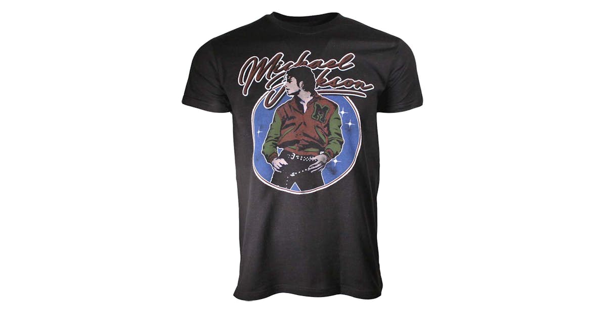 Michael Jackson T-shirt Vintage Wash MJ Tee Thriller Song Top