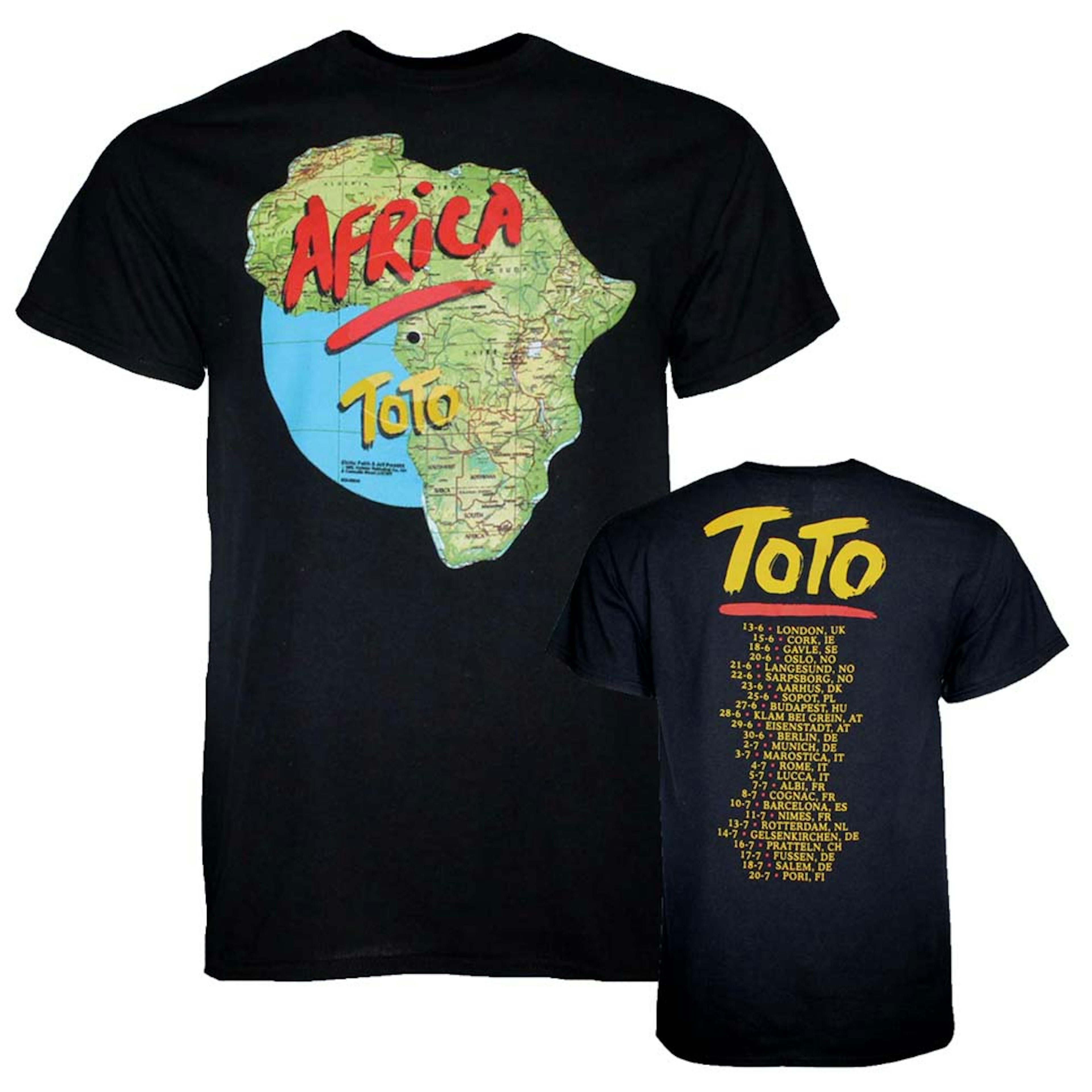 væv ~ side Nyttig TOTO T Shirt | Toto Africa Tour T-Shirt