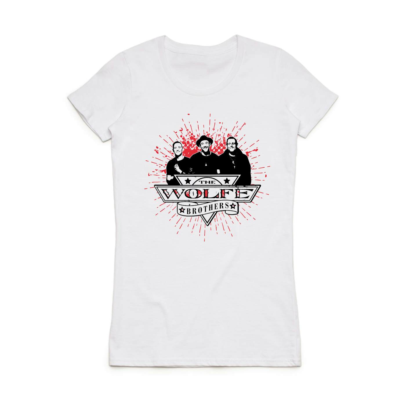 The Wolfe Brothers - Ladies Silhouette White Tee