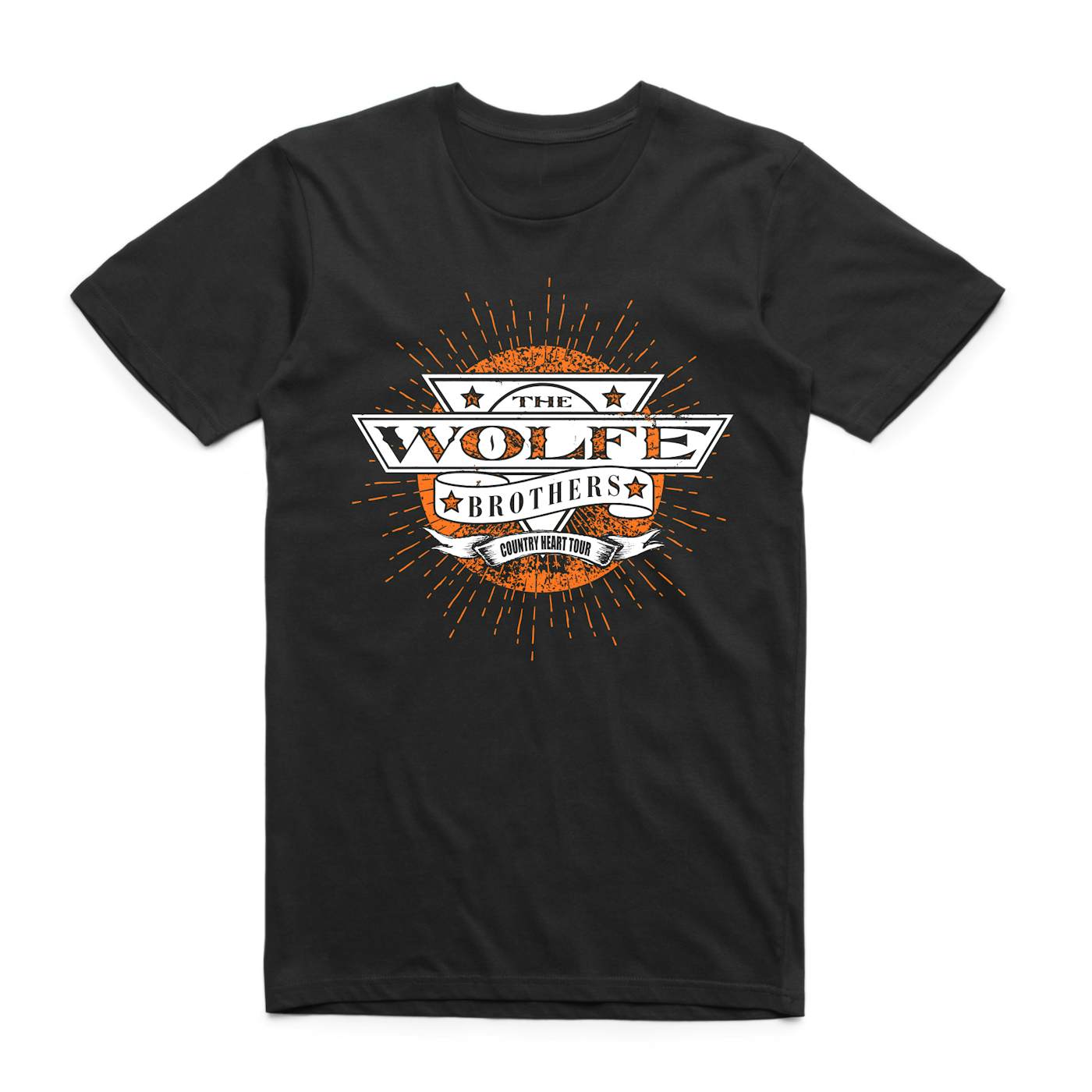 The Wolfe Brothers - Country Heart Black Tee