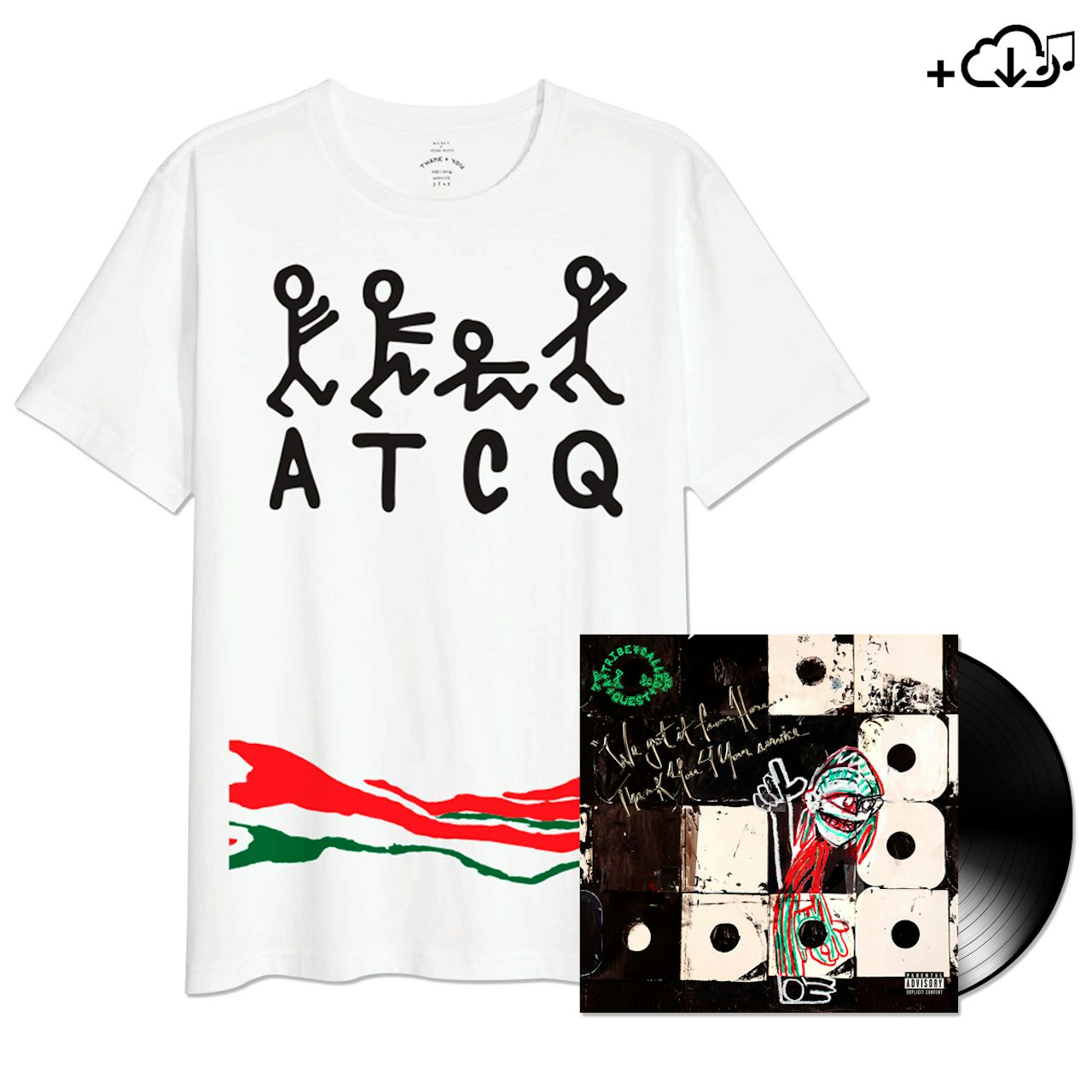 A Tribe Called Quest Limited Edition Stripe Tee + Vinyl + Download