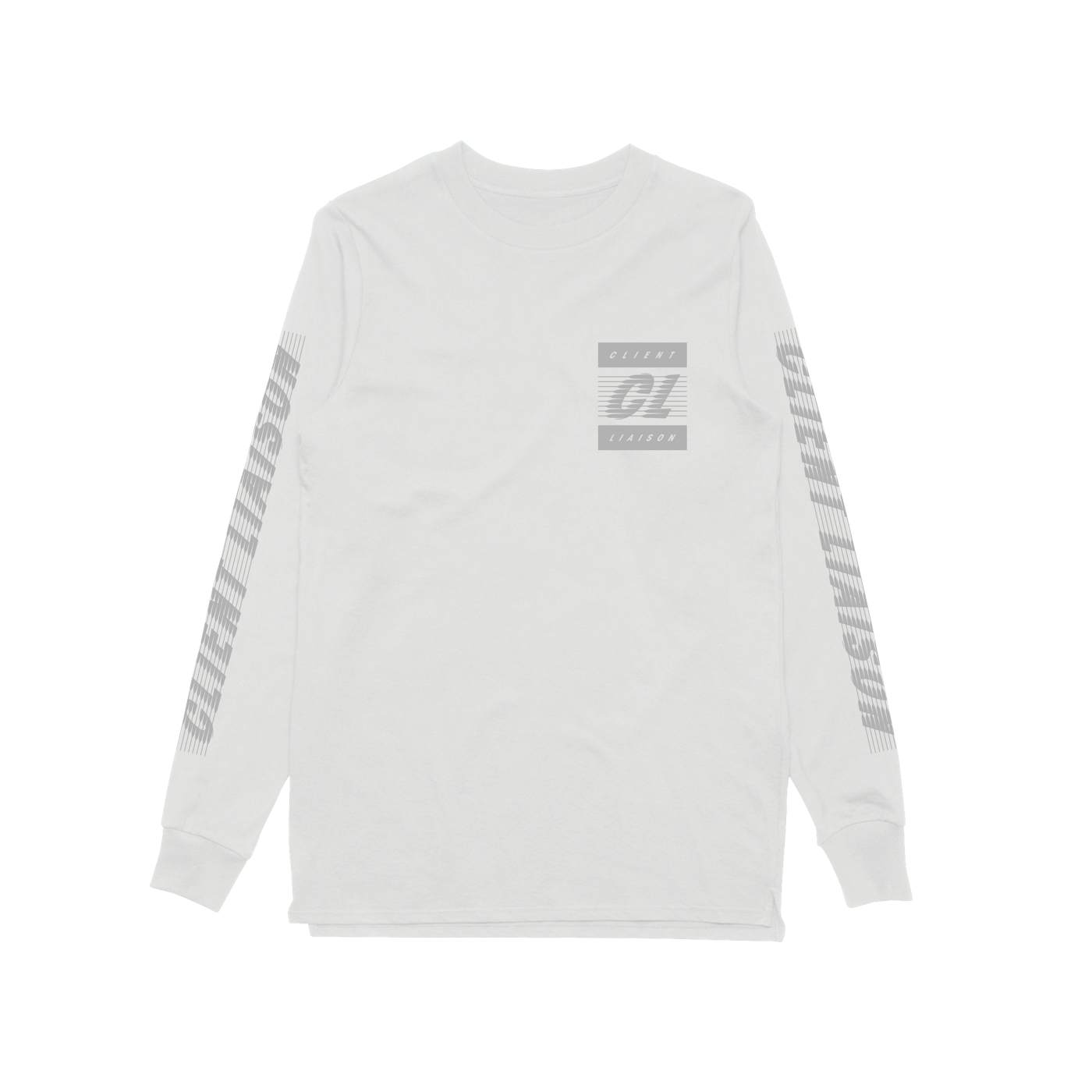 Client Liaison Speed 1.0 Silver / White Longsleeve T-shirt / LIMITED EDITION