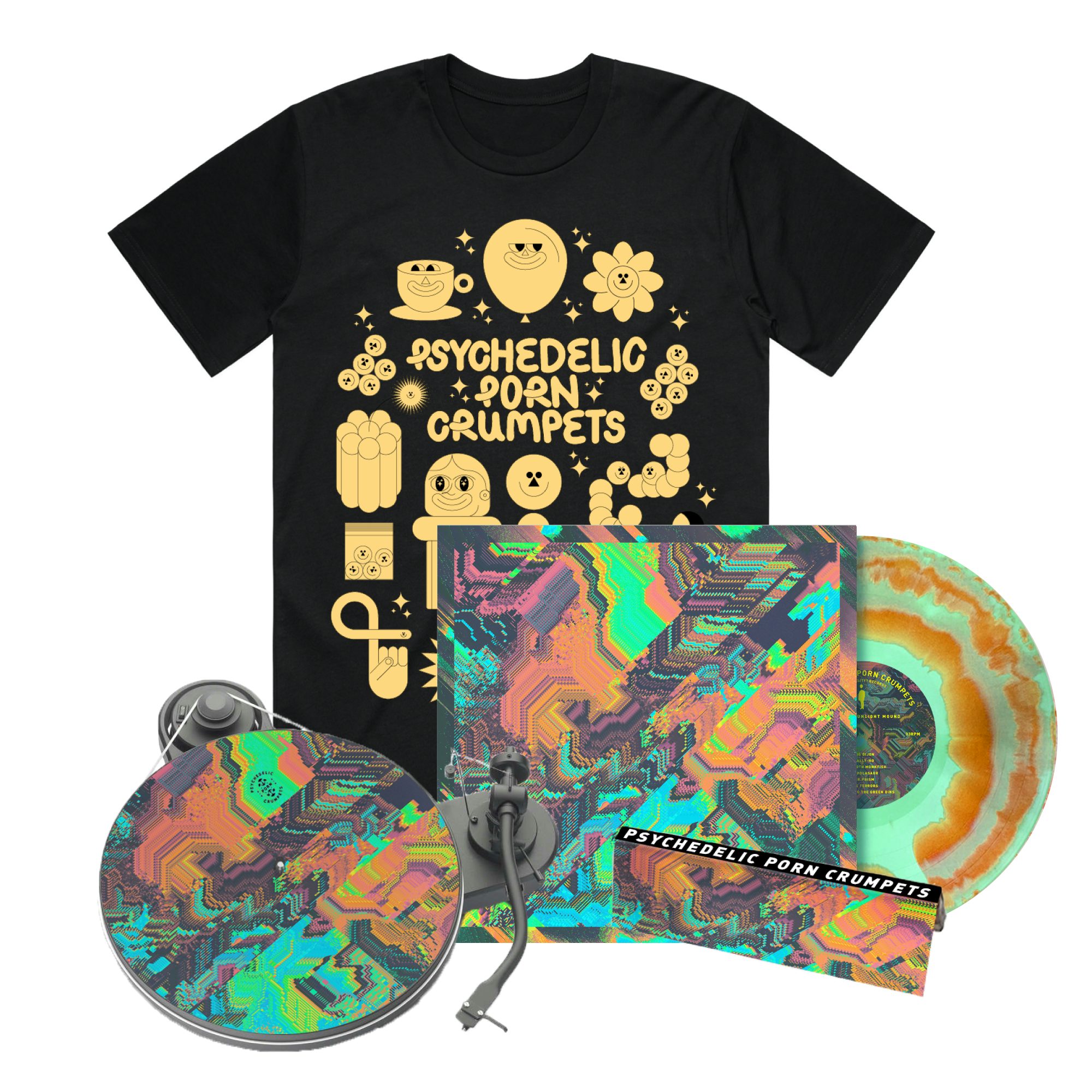 Psychedelic Porn Crumpets Shyga! The Sunlight Mound / Vinyl + T-shirt Bundle