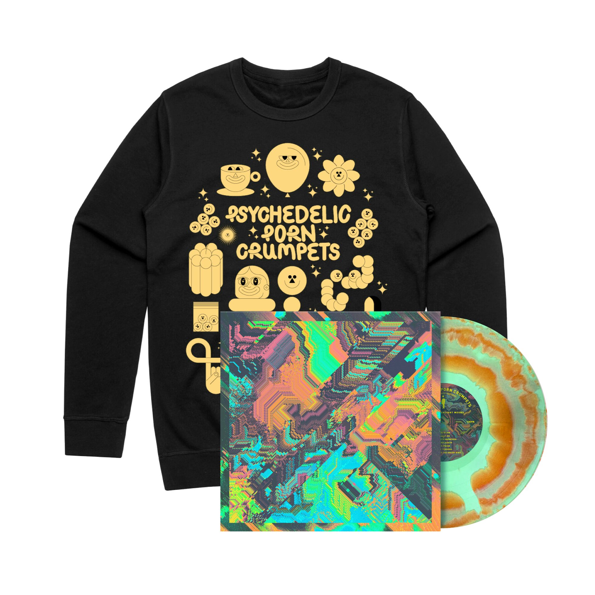 Psychedelic Porn Crumpets Shyga! The Sunlight Mound / Vinyl + Crew Bundle