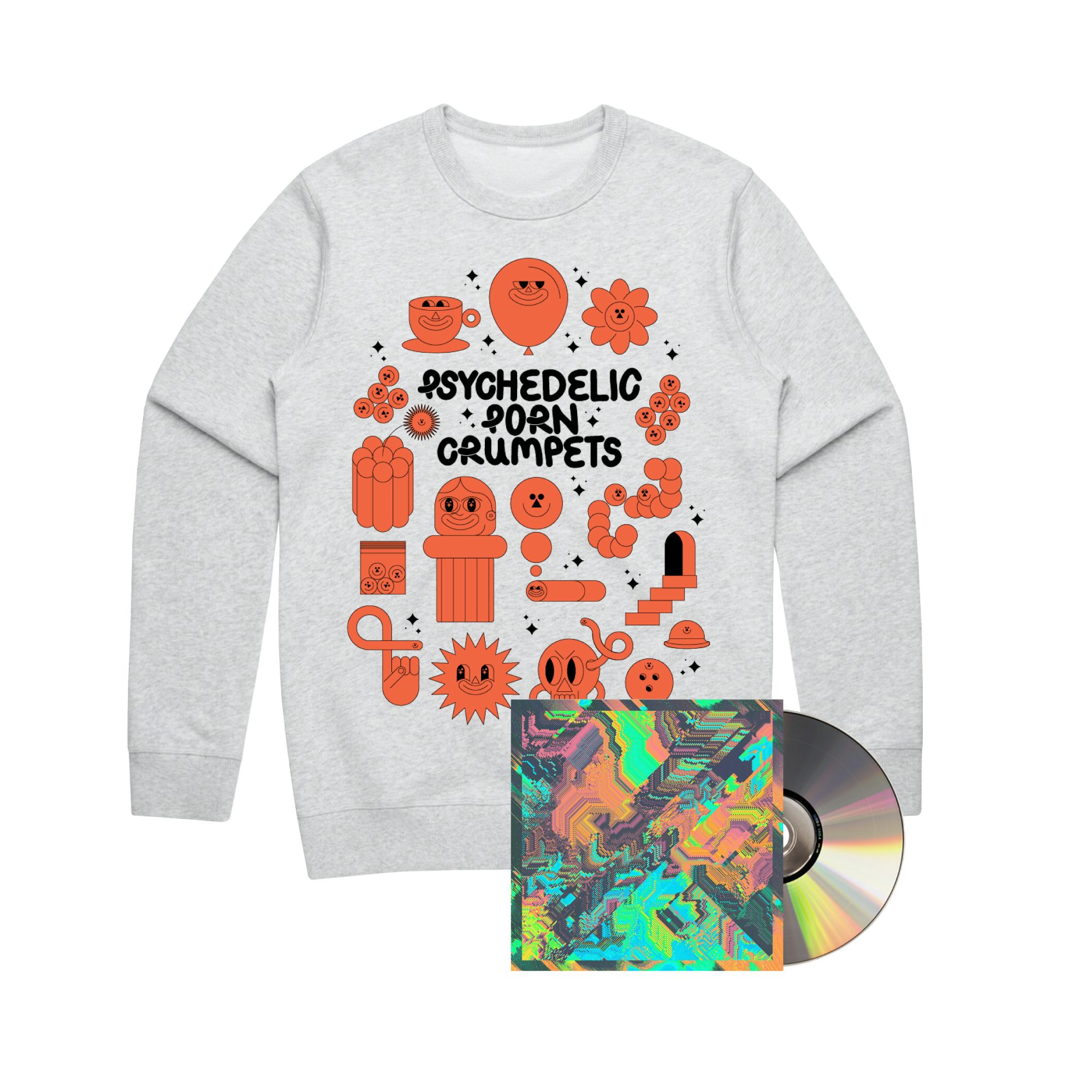 Psychedelic Porn Crumpets Shyga! The Sunlight Mound / CD + Crew Bundle