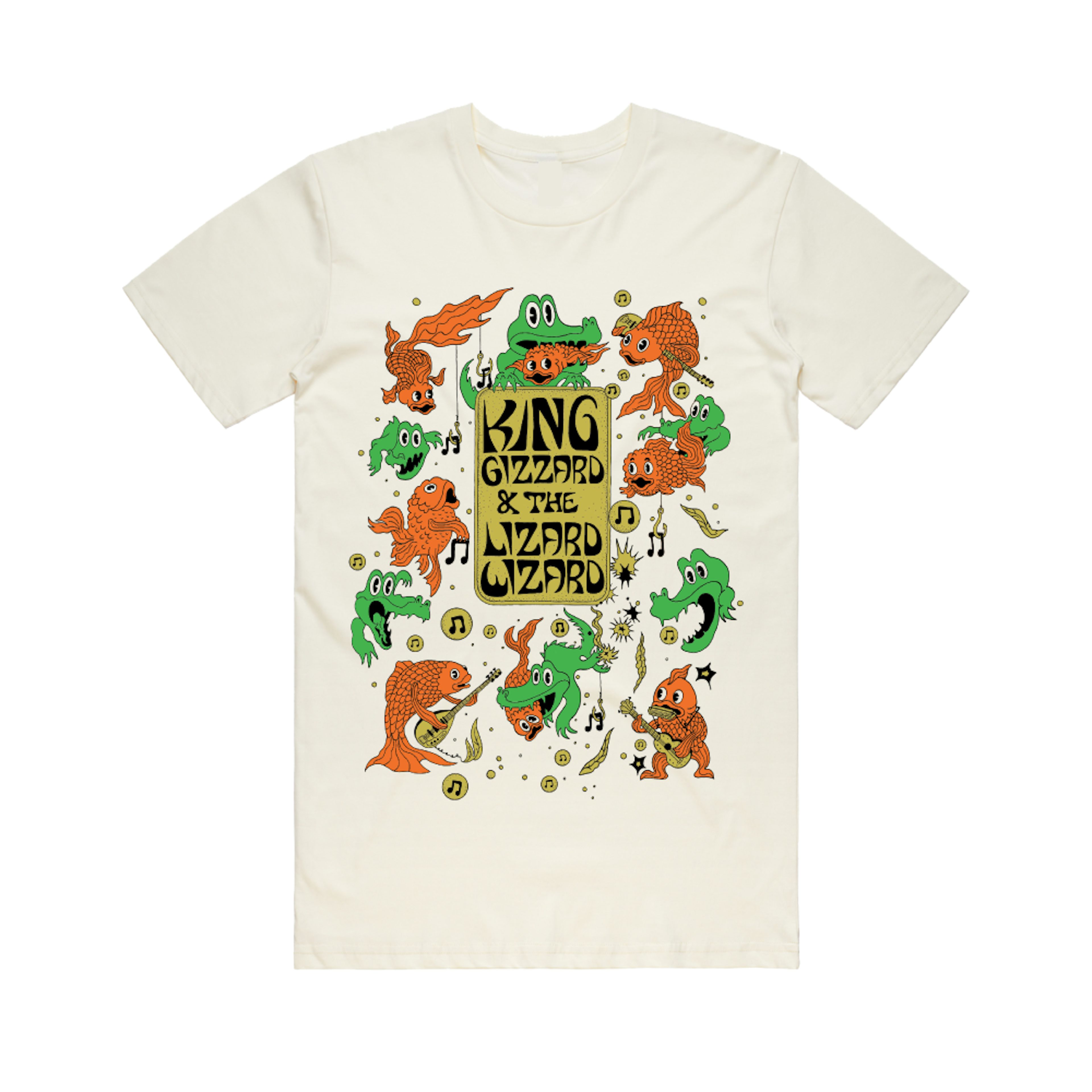 King Gizzard & The Lizard Wizard Fishie Hooks / Natural T-Shirt