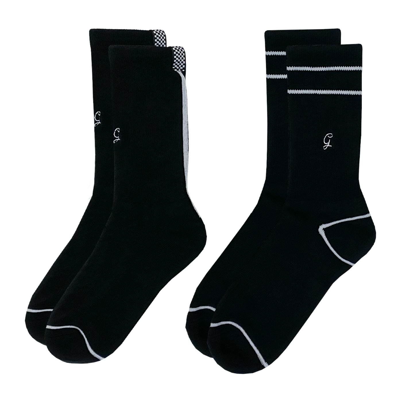 G-Eazy Gerald’s Essentials Thin & Vertical Striped Black Socks – 2 pack