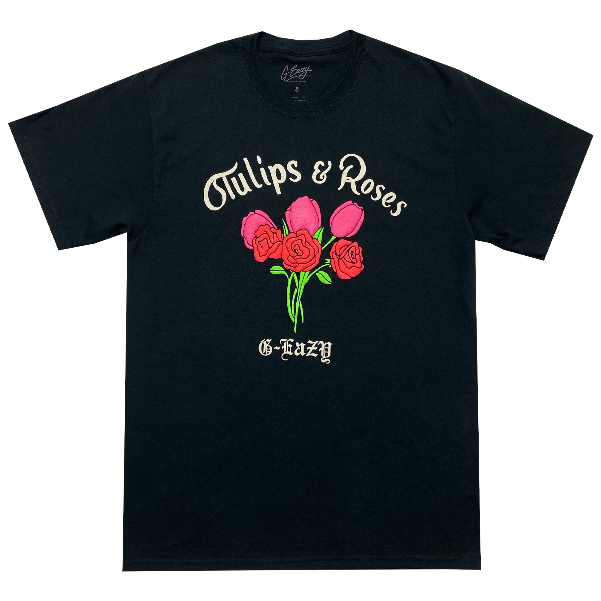 GEazy Tulips & Roses Black Tee