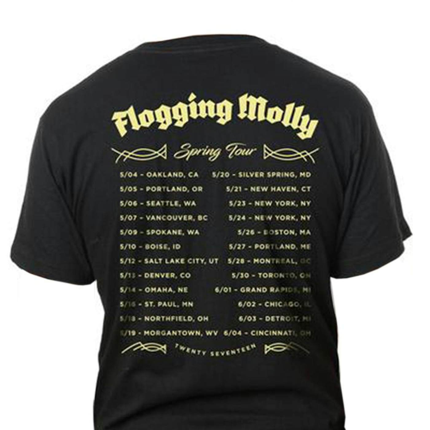 Flogging Molly Snake Head Tour Tee