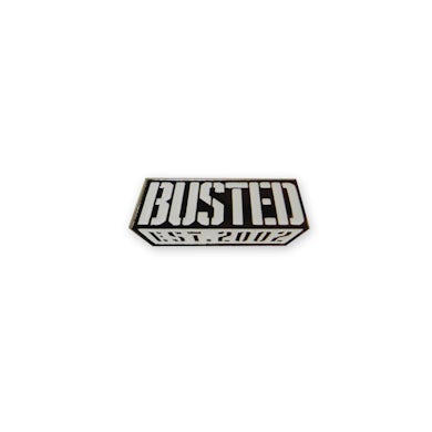 Busted Text Logo Pin Badge