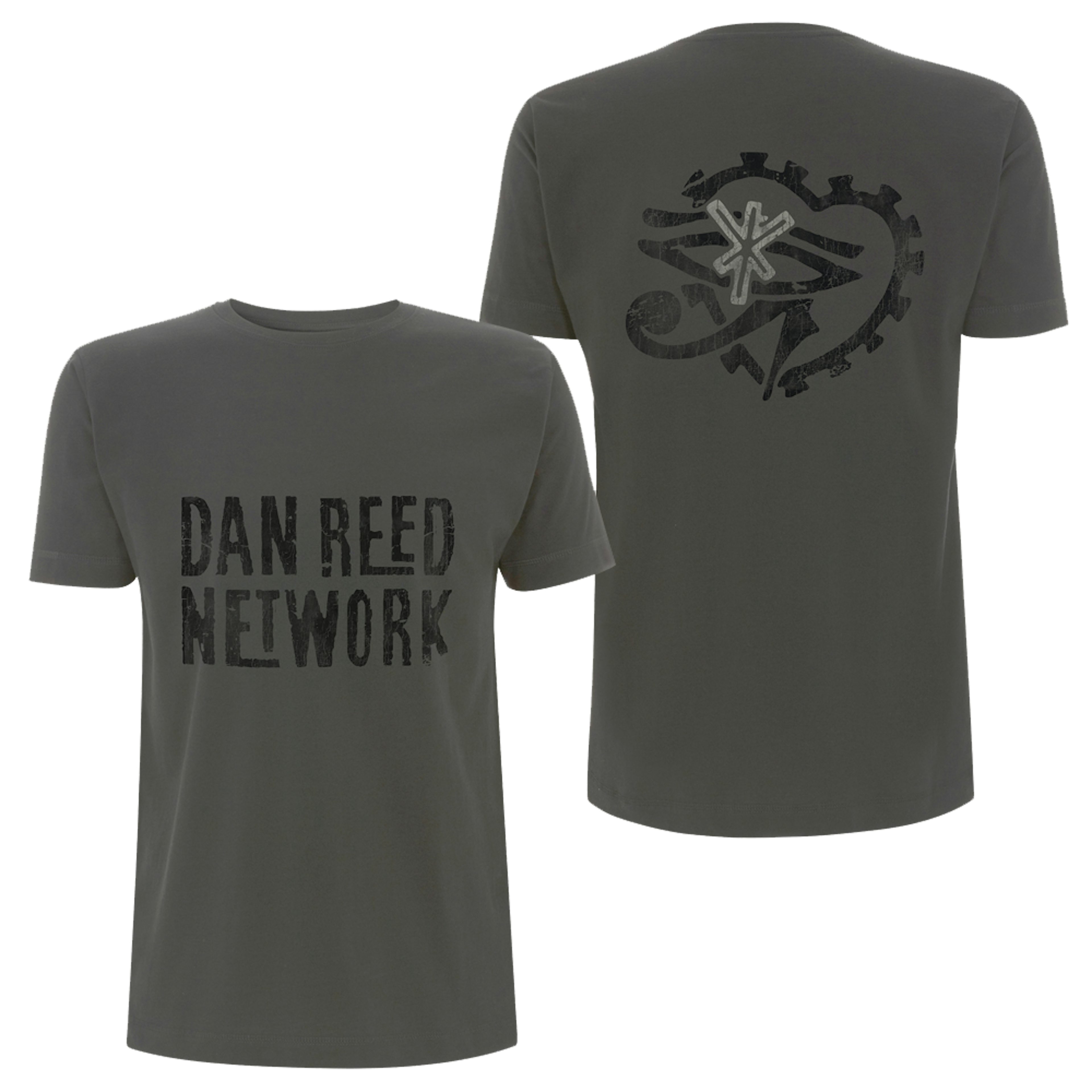 Dan Reed Network DRN Retro Logos Charcoal Mens TShirt