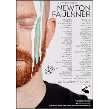 Newton Faulkner Signed A1 Tour Poster