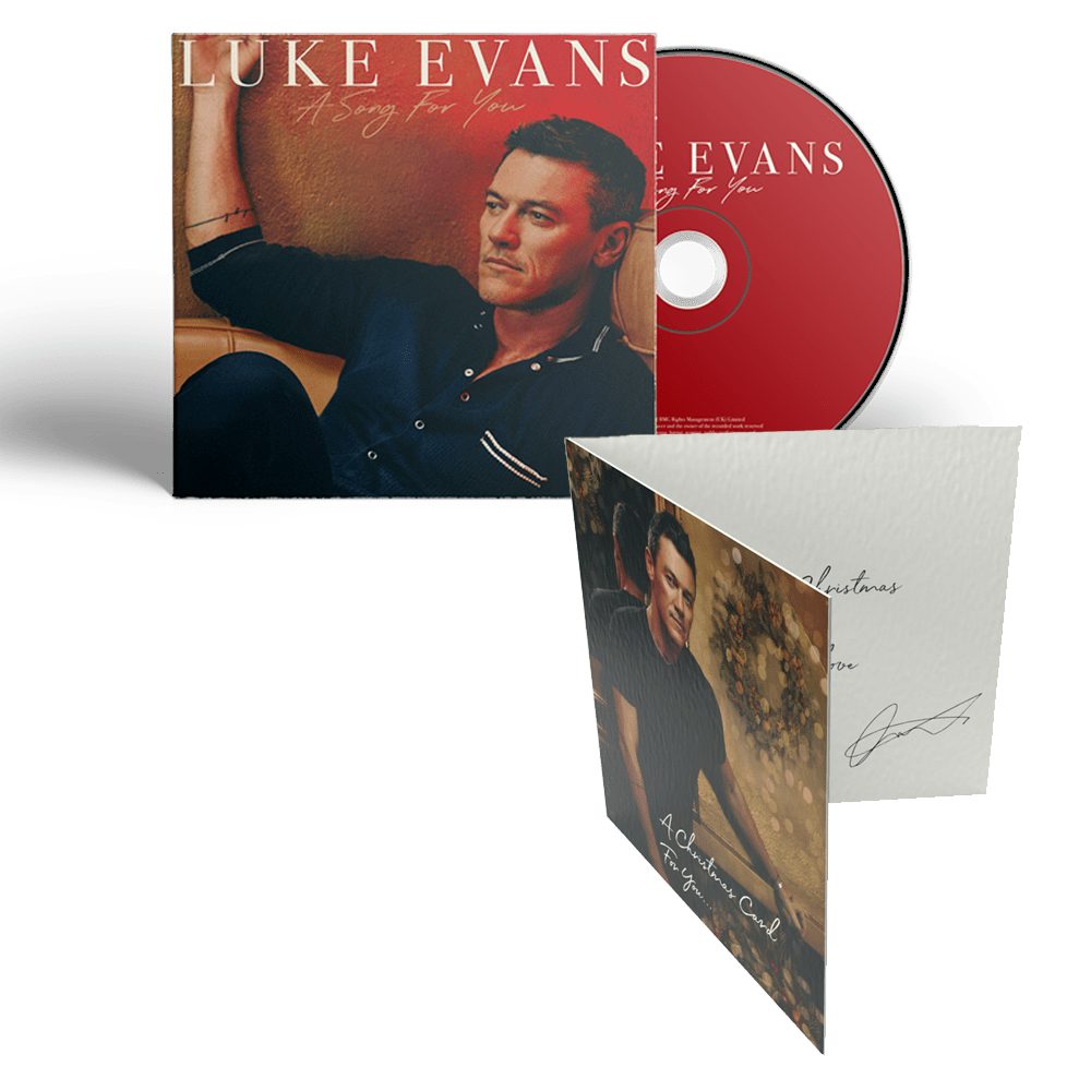 Luke Evans A Song For You CD Album with Signed Christmas Card (Ltd