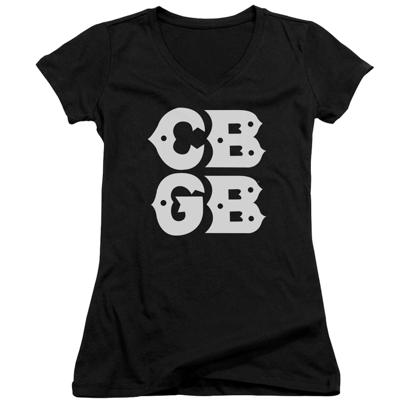 Cbgb Junior's V-Neck Shirt | STACKED LOGO Junior's Tee