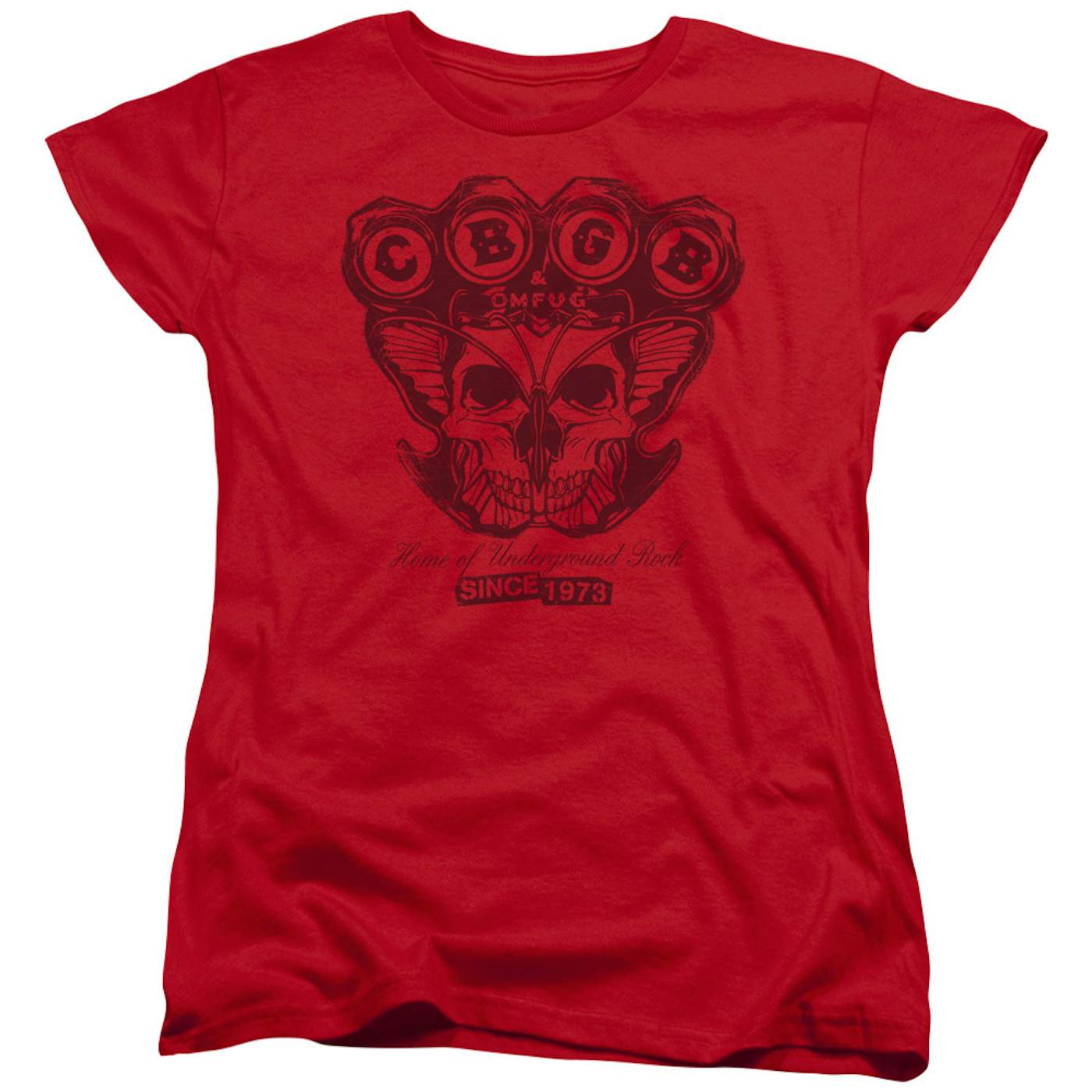 Cbgb Women's Shirt | MOTH SKULL Ladies Tee