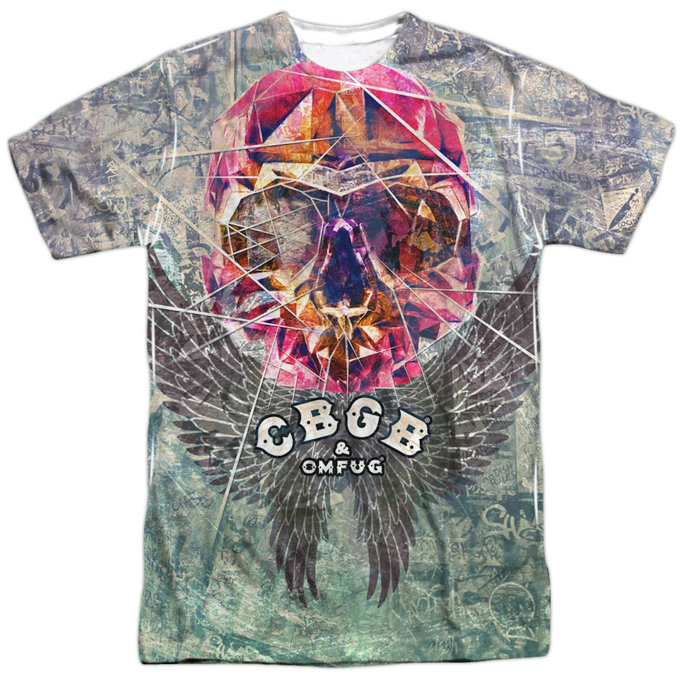 Cbgb Shirt | GRAFFITI SKULL (FRONT/BACK PRINT) Tee