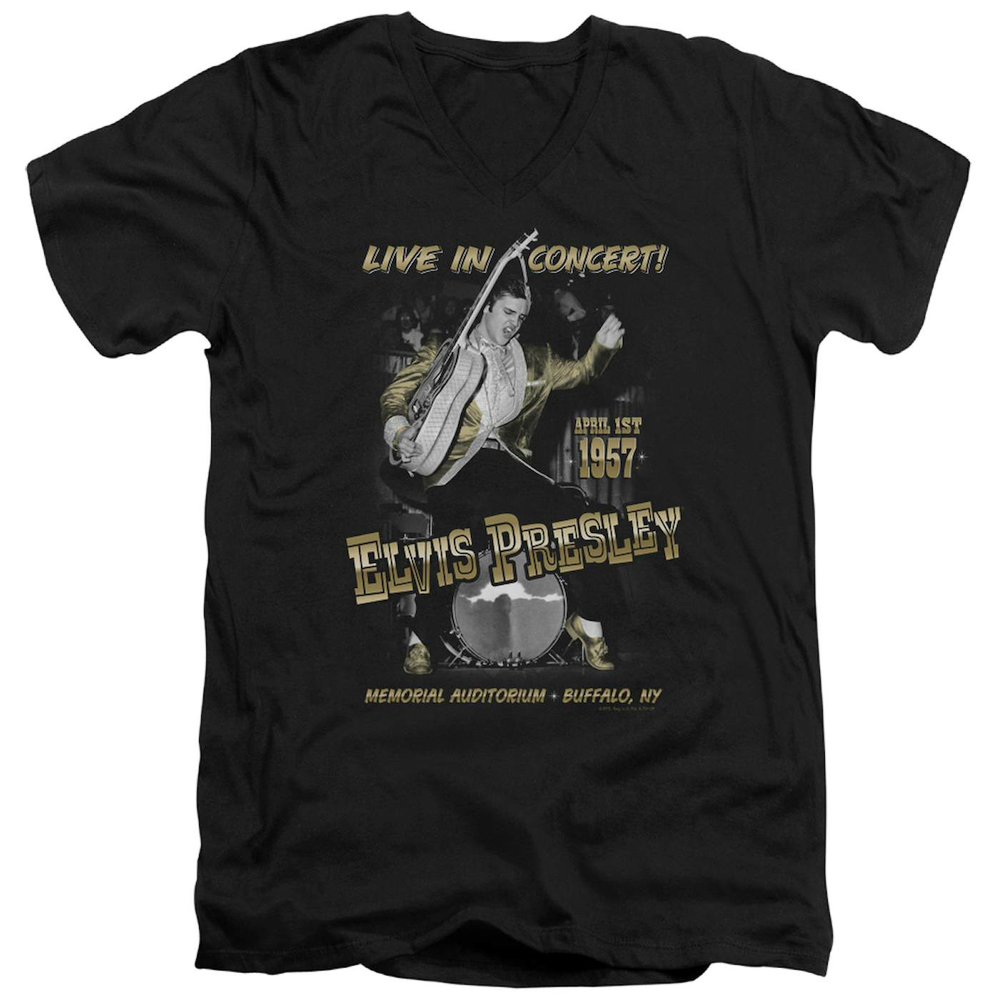 Elvis Presley T Shirt (Slim Fit) | LIVE IN BUFFALO Slim-fit Tee
