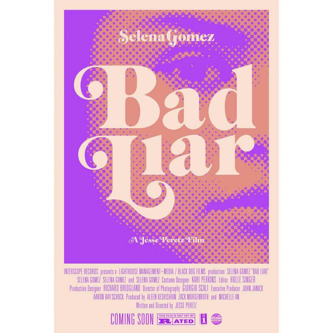 Selena Gomez Bad Liar Movie Poster - Purple