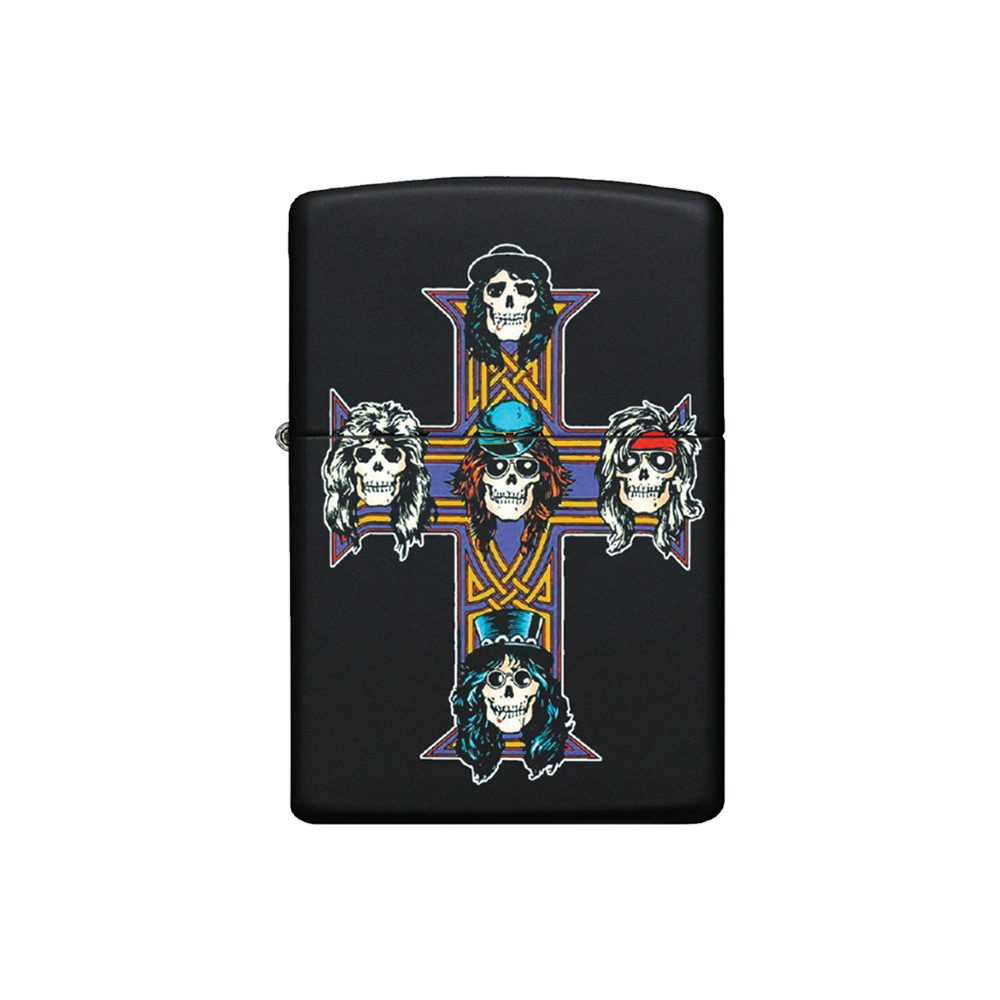 Guns N' Roses Skeleton Cross Zippo Lighter