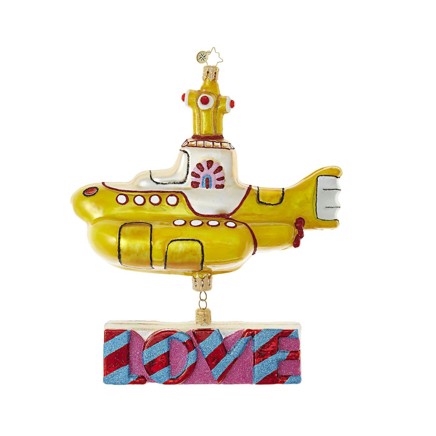The Beatles Yellow Submarine with Love Ornament