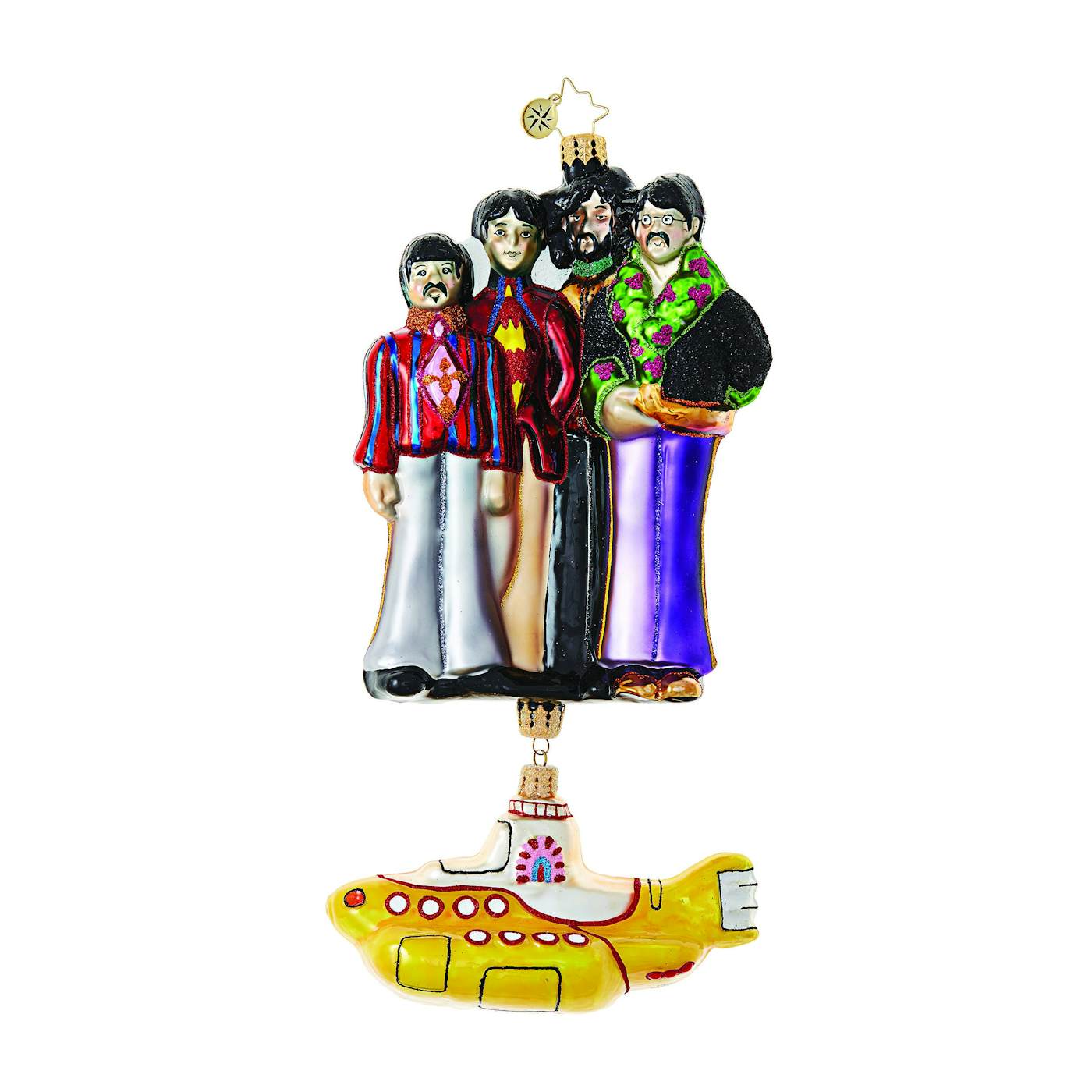 Yellow Submarine with The Beatles Ornament