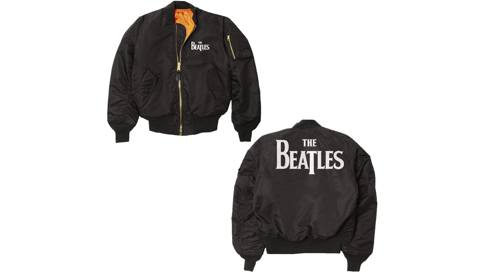 The Beatles Unisex Adult Drop T Logo Varsity Jacket