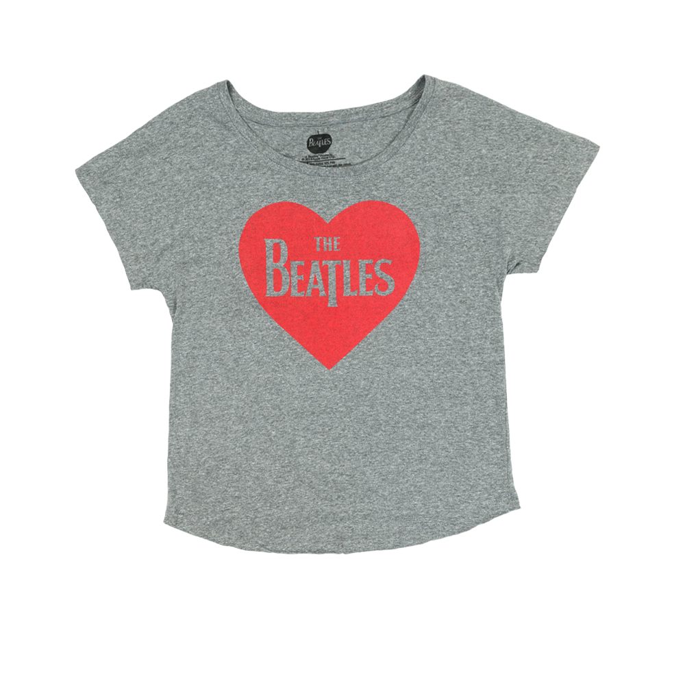 The Beatles Heart Crop T-Shirt