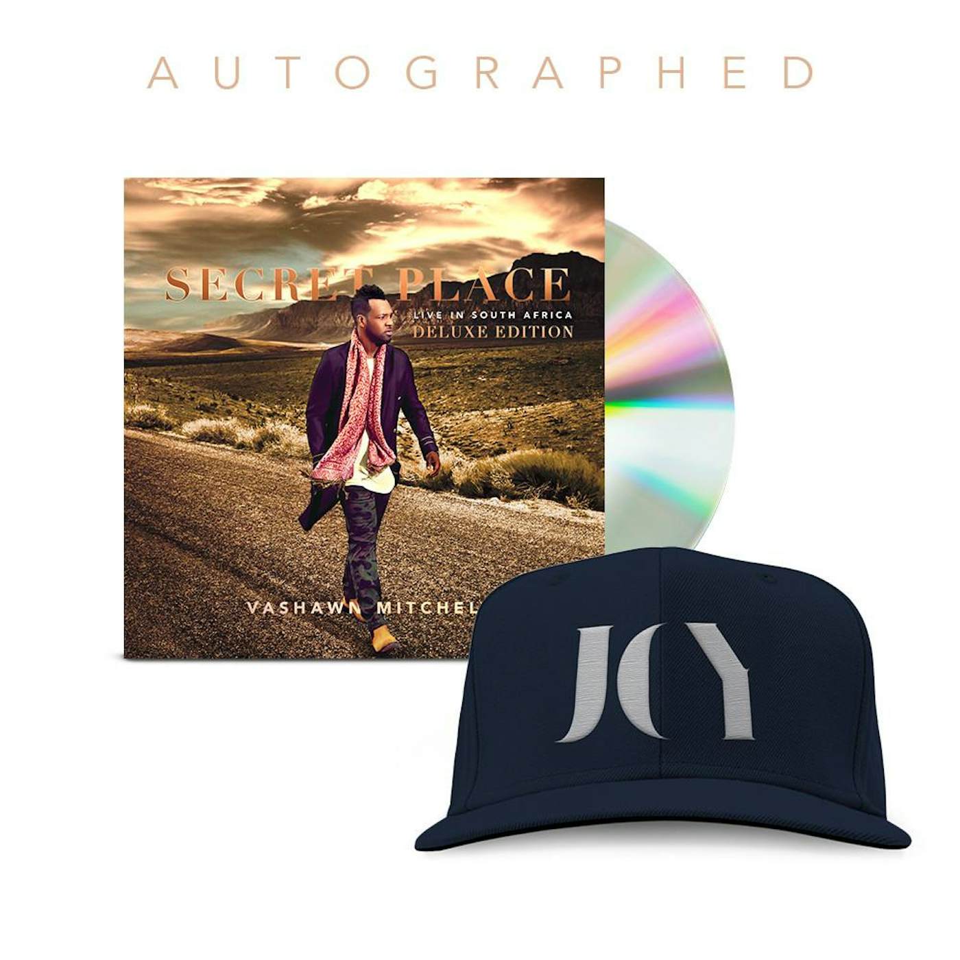 VaShawn Mitchell Autographed Deluxe CD + Joy Snapback