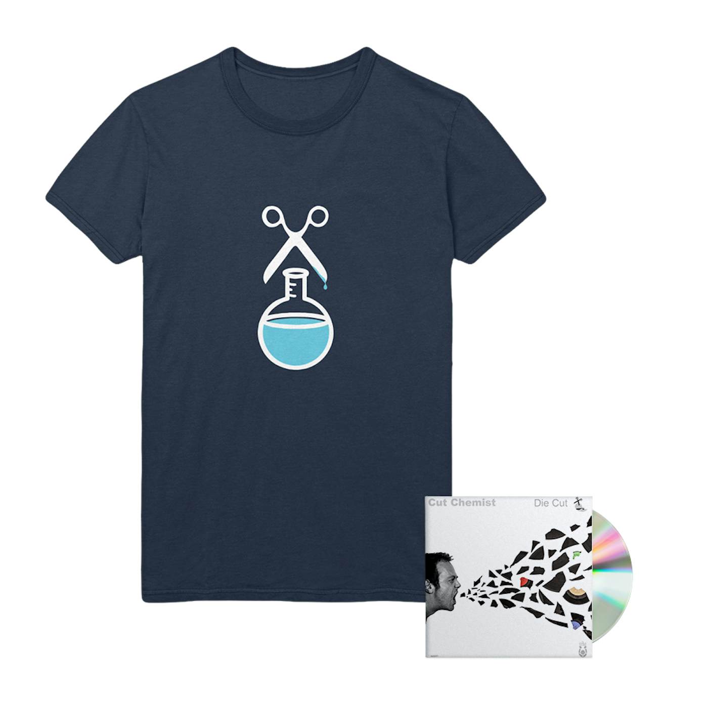 Cut Chemist Logo T-Shirt + Die Cut CD Bundle