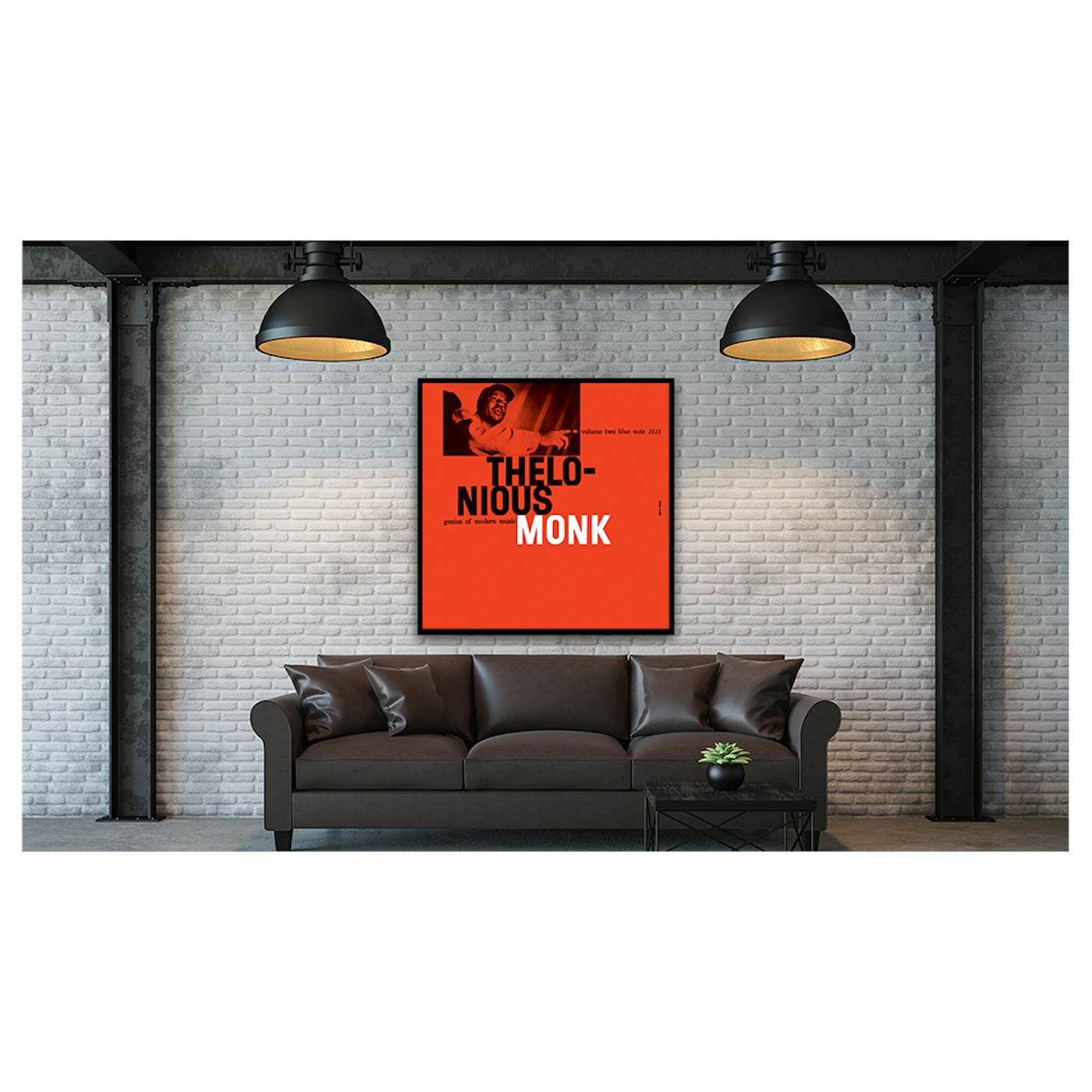 Blue Note Records Thelonius Monk - Genius of Modern Music Vol. 2 Framed Canvas Wall Art