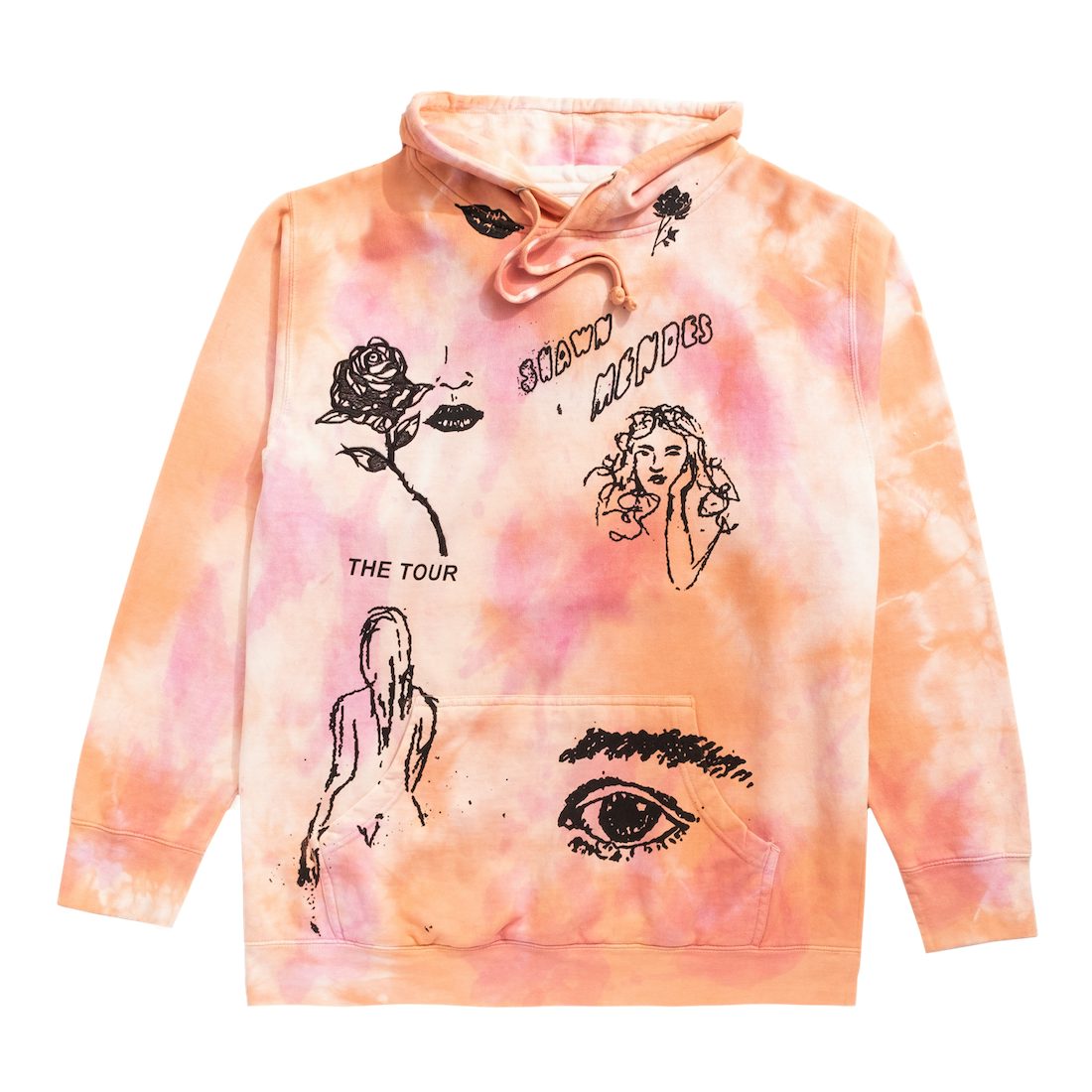 the tour sketch tie dye hoodie