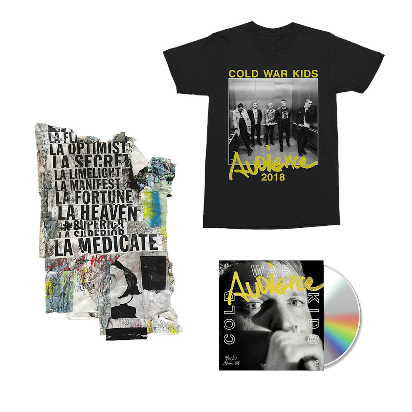Cold War Kids Audience CD + Digital Album + T-Shirt + Signed Art Piece