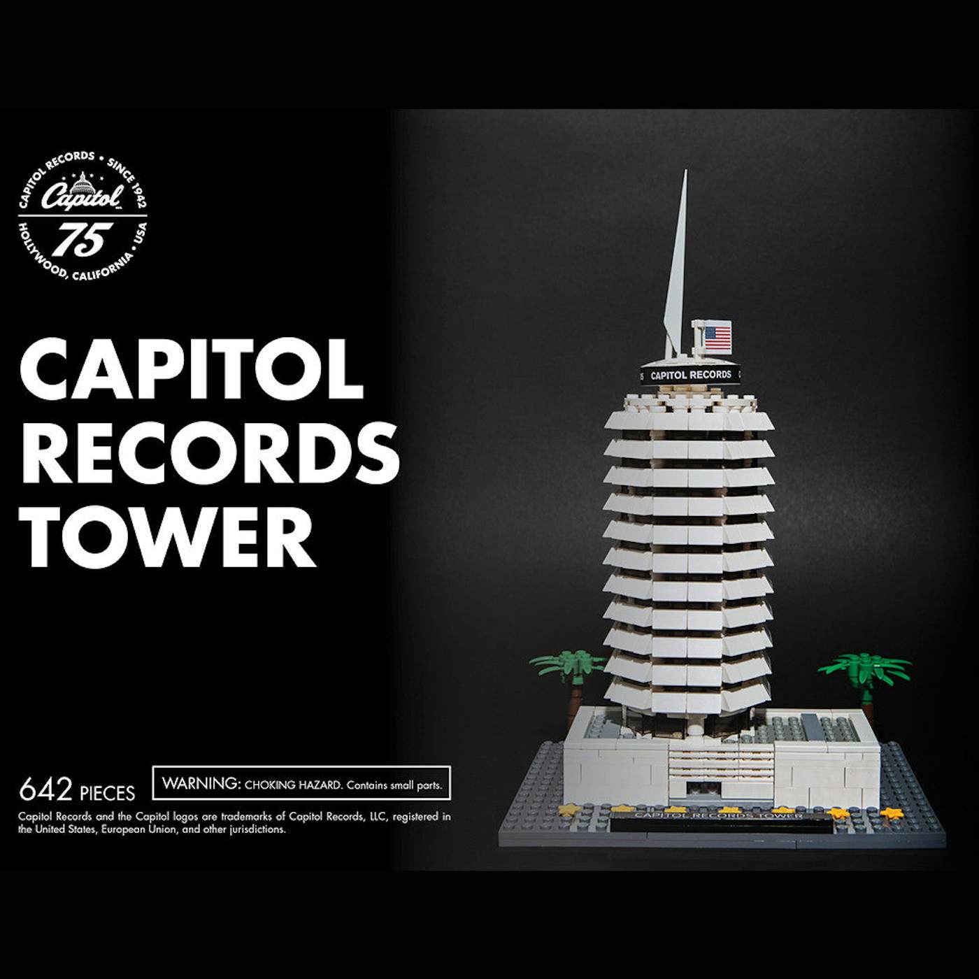 Capitol Records Tower Building Set Made with LEGO® Bricks