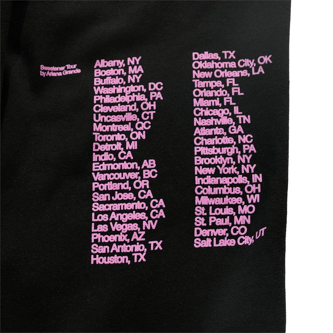 Ariana Grande Songs Ariana Grande Merch Size Chart