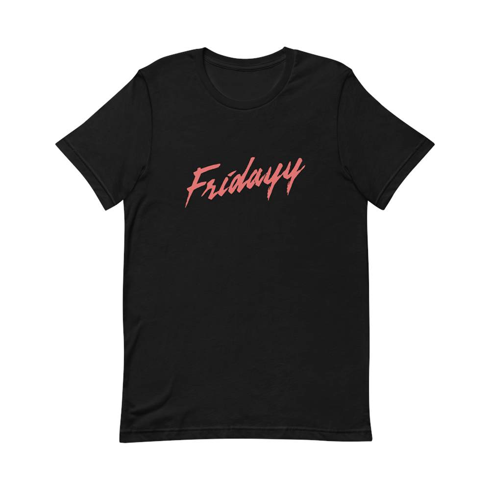 Black t shirt 2024 with pink writing