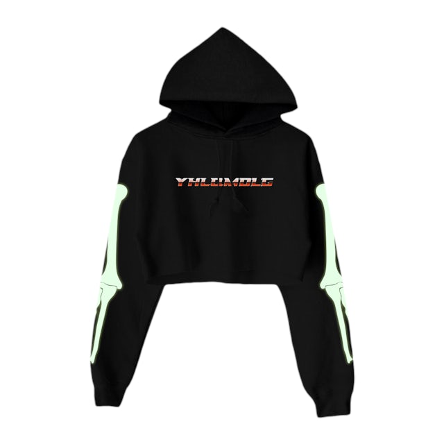 Bad Bunny Yhlqmdlg Glow In The Dark Cropped Hoodie