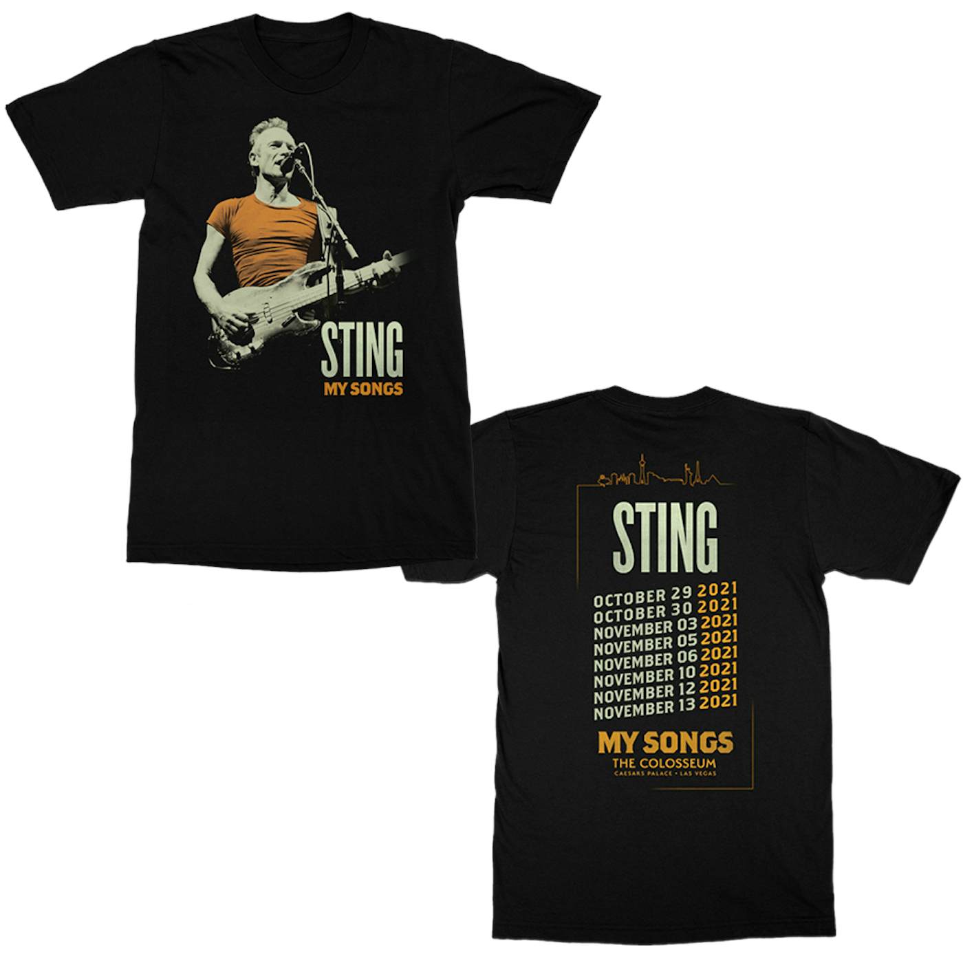 Sting My Songs Las Vegas Event T Shirt